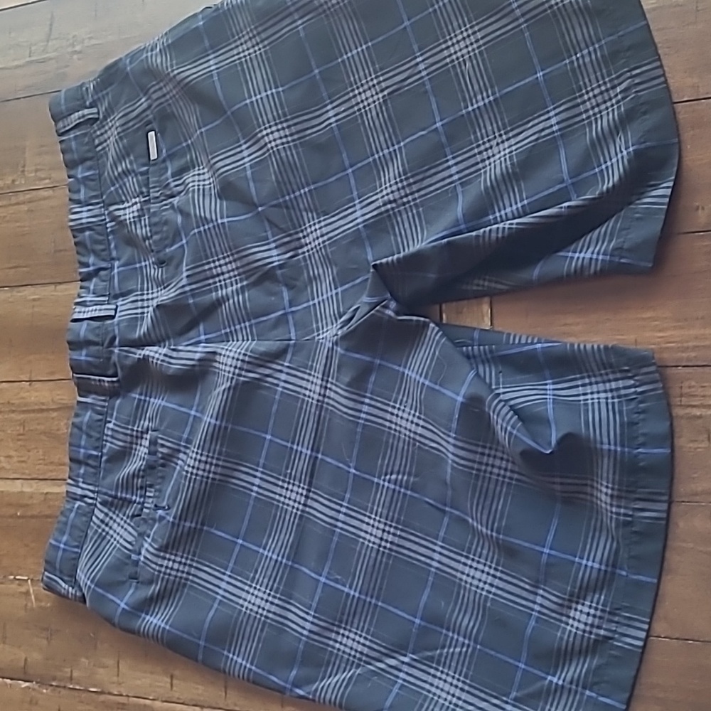 Greg Norman for Tasso Ella Blue Plaid Golf Shorts size 40 - Picture 3 of 5